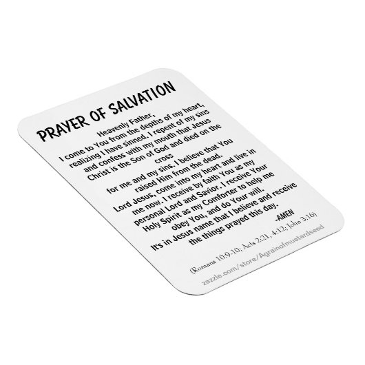 MAGNET FLEXIBLE PRIÈRE DE SALUT (Côté Droit)