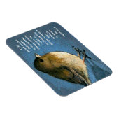 Magnet Flexible Prière de sérénité : Junco. Art du crayon couleur (Côté Droit)