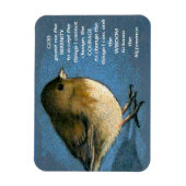Magnet Flexible Prière de sérénité : Junco. Art du crayon couleur (Vertical)