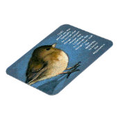 Magnet Flexible Prière de sérénité : Junco. Art du crayon couleur (Côté Gauche)