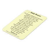 Magnet Flexible Prière quotidienne Notre Père KJV (Côté Gauche)