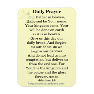 Magnet Flexible Prière quotidienne Notre Père NKJV