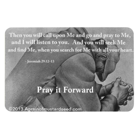 Magnet Flexible Priez pour moi Citation de la Bible (Horizontal)