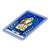 MAGNET FLEXIBLE PRIMITIVE FOLKART BALTIMORE QUILT PÈRE NOËL (Côté Gauche)