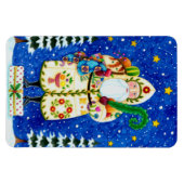 MAGNET FLEXIBLE PRIMITIVE FOLKART BALTIMORE QUILT PÈRE NOËL (Horizontal)