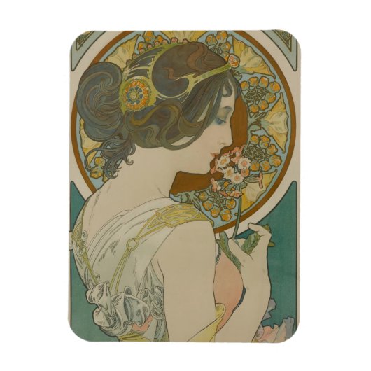 Magnet Flexible Primrose par Alphonse Mucha (1899) (Vertical)