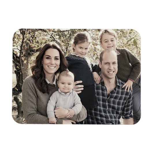 Magnet Flexible Prince William et famille déc 2018 stylisé (Horizontal)