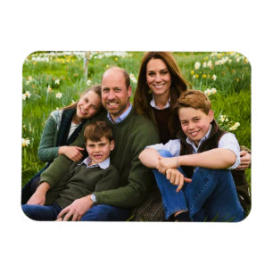 Magnet Flexible Prince William et famille Déc 2025 stylisé