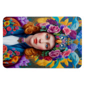 Magnet Flexible princesse aux cheveux bouclés (Horizontal)