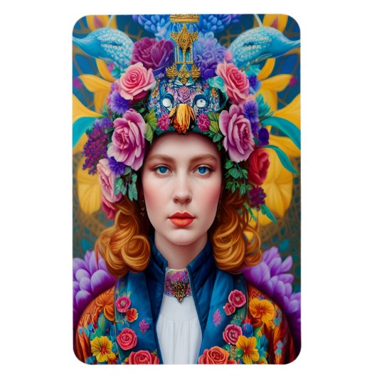 Magnet Flexible princesse aux cheveux bouclés (Vertical)