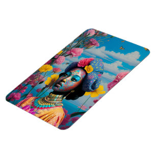 Magnet Flexible Princesse avec peinture colorée au visage