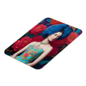 Magnet Flexible Princesse avec robe décorative bleue (Côté Gauche)