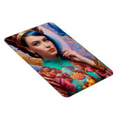 Magnet Flexible Princesse avec tenue turquoise décorative (Côté Droit)