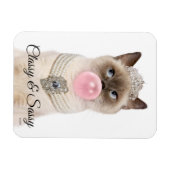 Magnet Flexible Princesse Chat soufflant de bulle gomme (Horizontal)