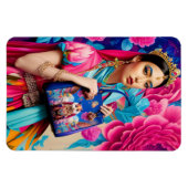 Magnet Flexible princesse de mode florale avec sac à main (Horizontal)