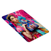 Magnet Flexible princesse de mode florale avec sac à main (Côté Droit)