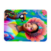 Magnet Flexible princesse florale avec oiseau (Horizontal)