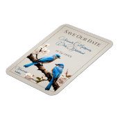 Magnet Flexible Printemps Bluebirds Enregistrer la date (Côté Gauche)