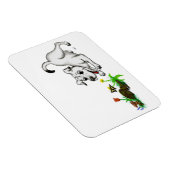 Magnet Flexible Printemps éveillé, chiot avec papillon (Côté Droit)