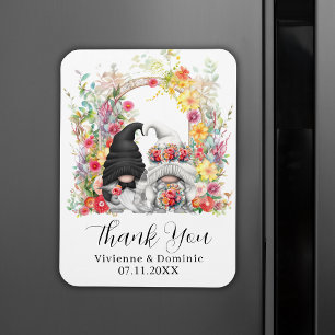 Magnet Flexible Printemps Merci Gnome Floral