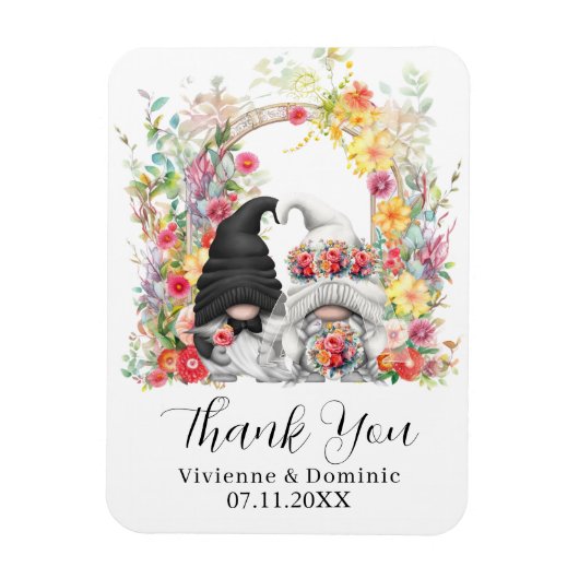 Magnet Flexible Printemps Merci Gnome Floral (Vertical)