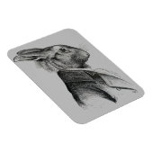 Magnet Flexible Profil de portrait de lapin (Côté Droit)