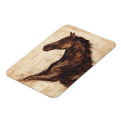 Magnet Flexible Profil du cheval sauvage Brown (Côté Gauche)
