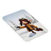 Magnet Flexible Profiter d'une journée de neige (Côté Droit)