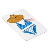 Magnet Flexible Profitez du soleil - maillot de bain bleu (Côté Droit)