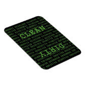 Magnet Flexible Programme binaire Geek Lave-vaisselle propre Lave- (Côté Droit)