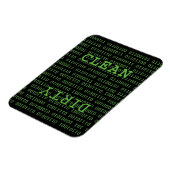 Magnet Flexible Programme binaire Geek Lave-vaisselle propre Lave- (Côté Gauche)