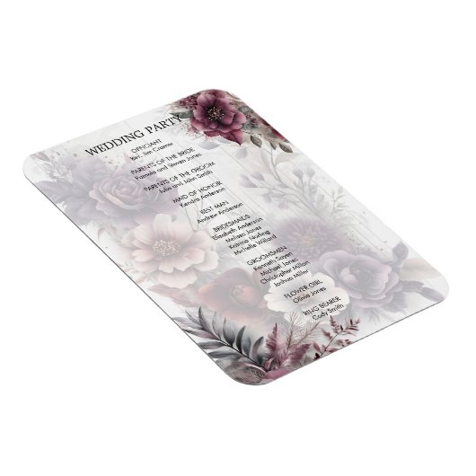 Magnet Flexible Programme de cérémonie des mariages (Côté Droit)