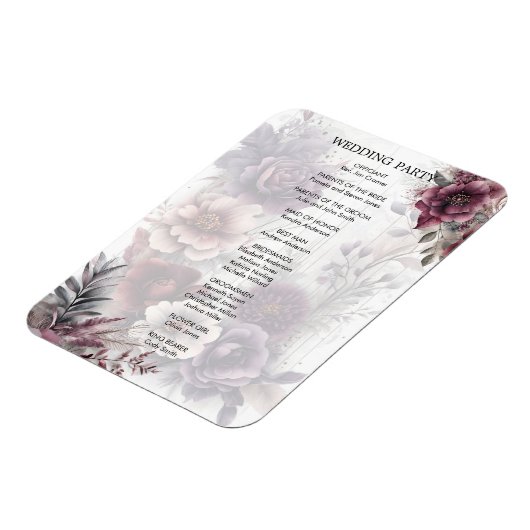Magnet Flexible Programme de cérémonie des mariages (Côté Gauche)