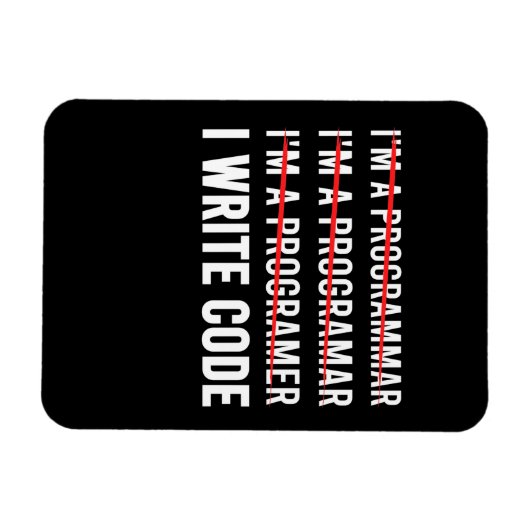 Magnet Flexible Programmeur drôle je code (Horizontal)