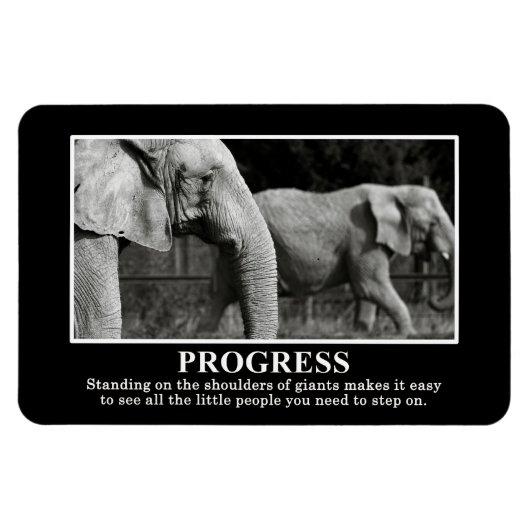 Magnet Flexible Progrès réalisés par debout sur les épaules des gé (Horizontal)