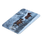 Magnet Flexible Promenade à cheval en hiver (Côté Gauche)