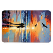 Magnet Flexible Promenade au coucher du soleil Expressionniste Rom (Horizontal)