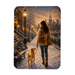 Magnet Flexible Promenade Cozy d'Hiver avec Ma Meilleure Amie