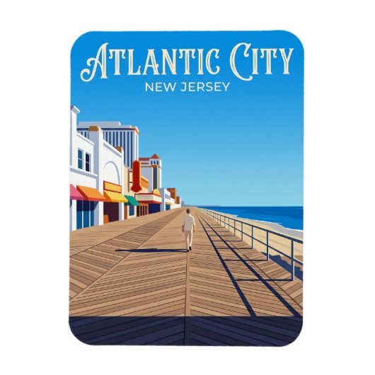 Magnet Flexible Promenade d'Atlantic City USA (Vertical)