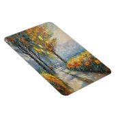 Magnet Flexible Promenade d'automne Scène impressionniste (Côté Droit)