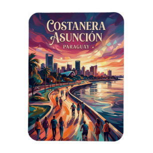 Magnet Flexible Promenade de la Costanera d'Asunción Paraguay