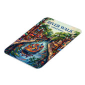 Magnet Flexible Promenade de la rivière de San Antonio Texas (Côté Gauche)