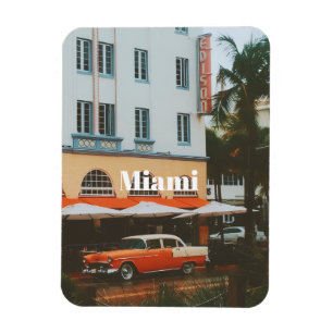 Magnet Flexible Promenade Océanique de Miami Souvenir de Voyage