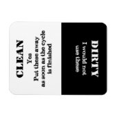 Magnet Flexible Propre ou sale - ces plats sont propres (Horizontal)