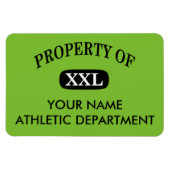 Magnet Flexible Propriété de XXL Votre nom (Horizontal)