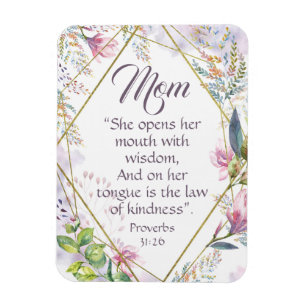 Magnet Flexible Proverbes 31 Bible Verse Christian Mothers Day Cad