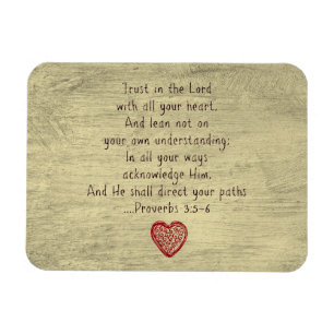 Magnet Flexible Proverbes de la Bible chrétienne 3:5-6