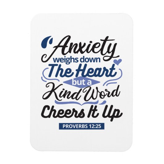 Magnet Flexible Proverbs 12:25 Bible Verse – Kind Word Art (Vertical)