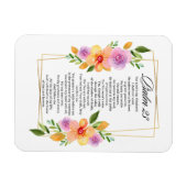 Magnet Flexible Psalm 23 Floral Geometric Frame (Horizontal)