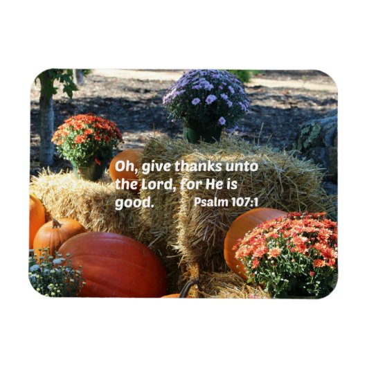 Magnet Flexible Psaume 107:1 Oh merci au Seigneur... (Horizontal)